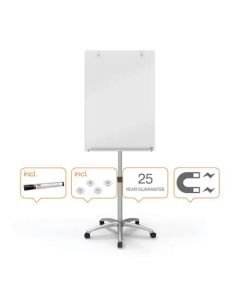 Nobo 1903949 Brilliant White Mobile Glass Easel 