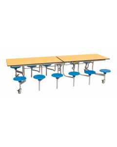 12 Seat Rectangular Mobile Folding Tables