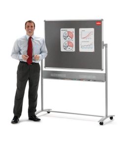 Nobo Mobile Combi Felt Noticeboard/Whiteboard 1200 x 900mm 