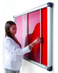 Eco-Sound Blazemaster Lockable Sliding Door Noticeboards