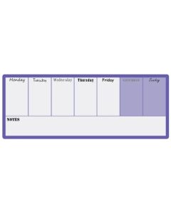 Nobo Mini Magnetic Whiteboard Weekly Planner 360x140mm